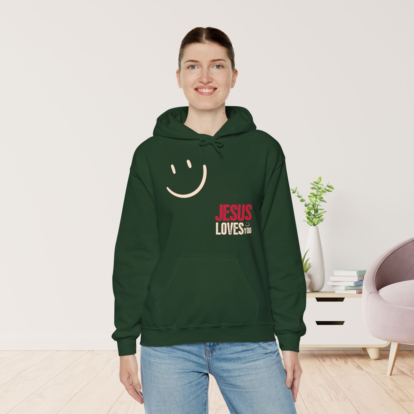 Trendy Jesus Loves You Unisex Hoodie