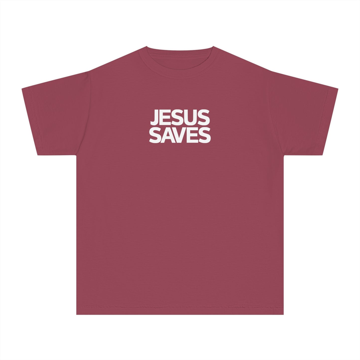 Jesus Saves Comfort Colors Youth Christian Shirt