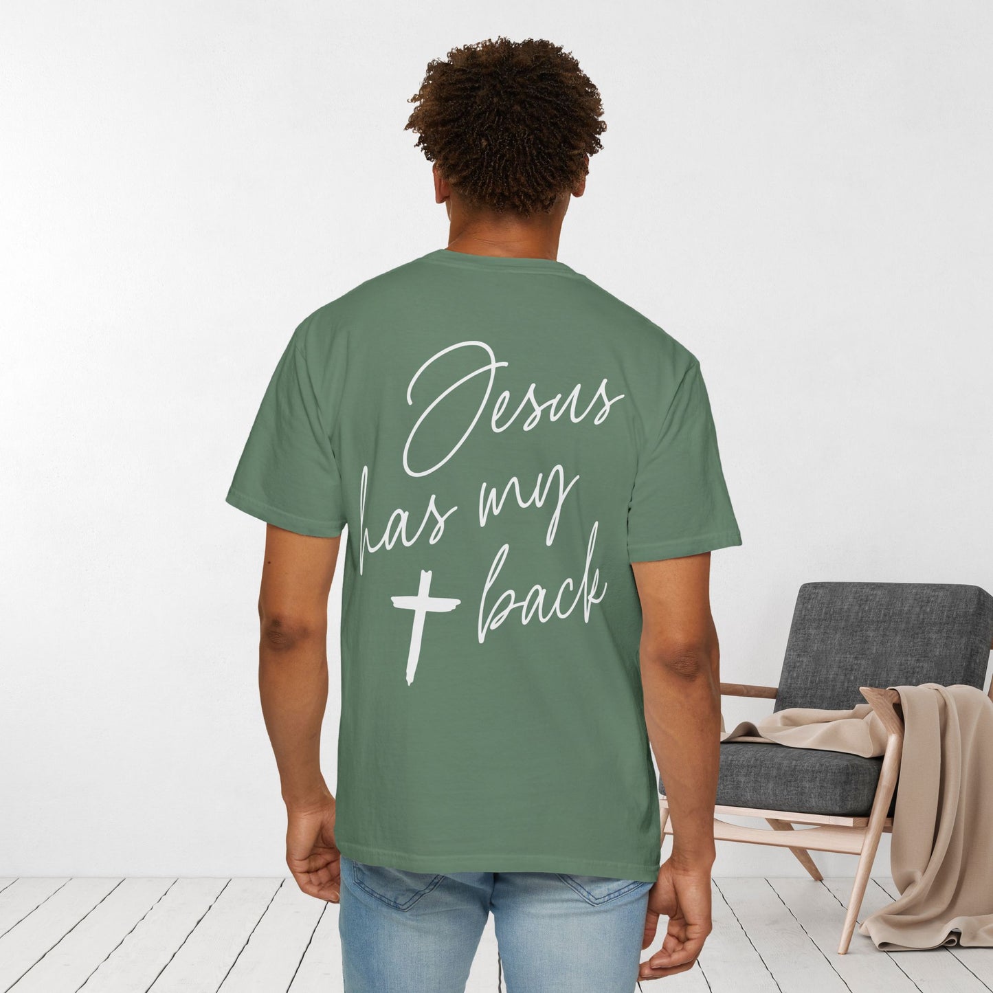 Comfort Colors Jesus Has My Back Christian Shirt