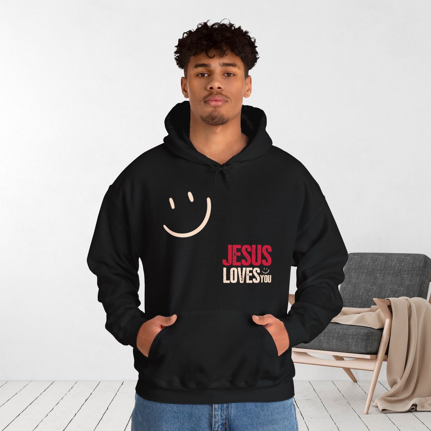 Trendy Jesus Loves You Unisex Hoodie