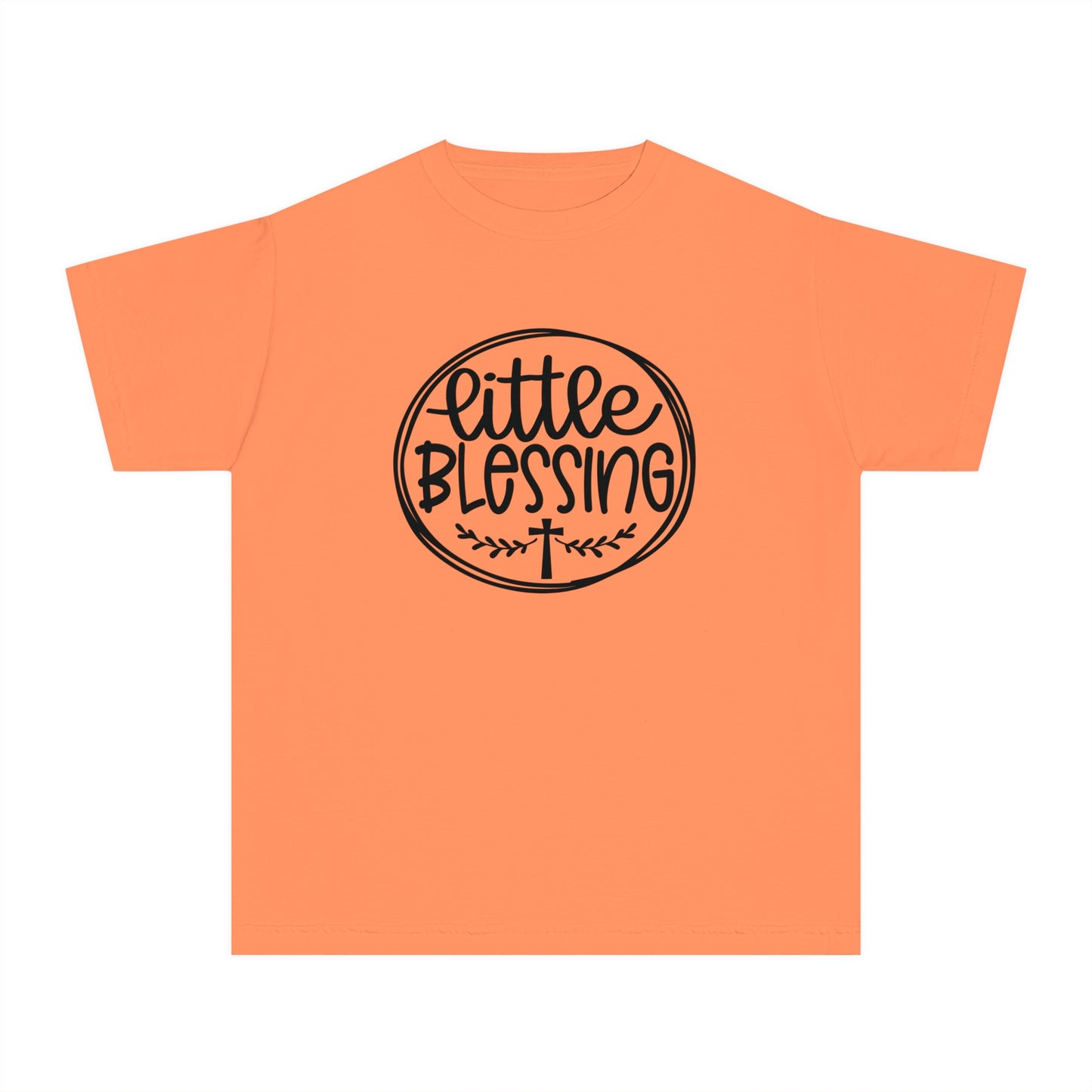 Little Blessing Comfort Colors Youth Christian Tee