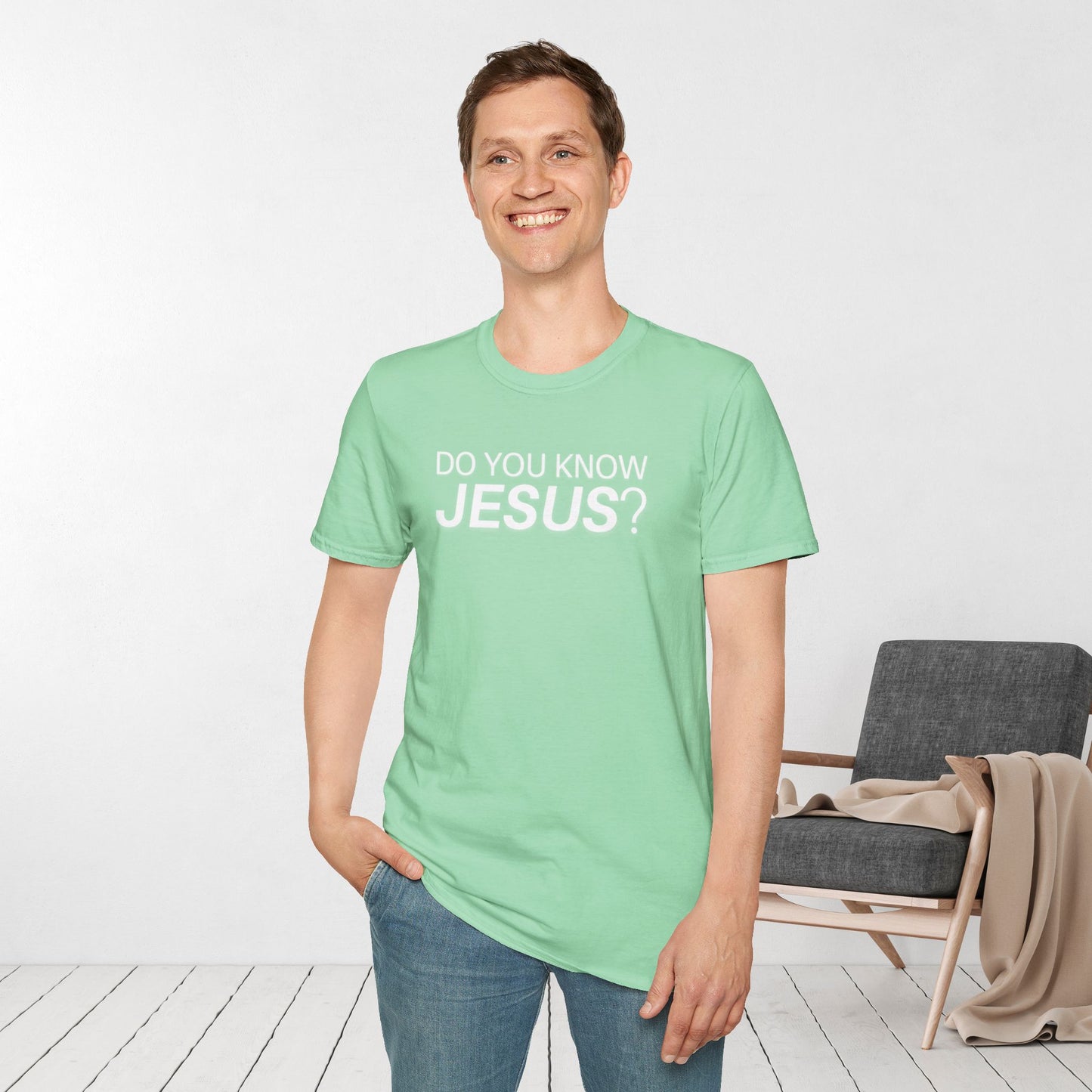 Do You Know Jesus Softstyle T-shirt - Trendy Christian T-shirt