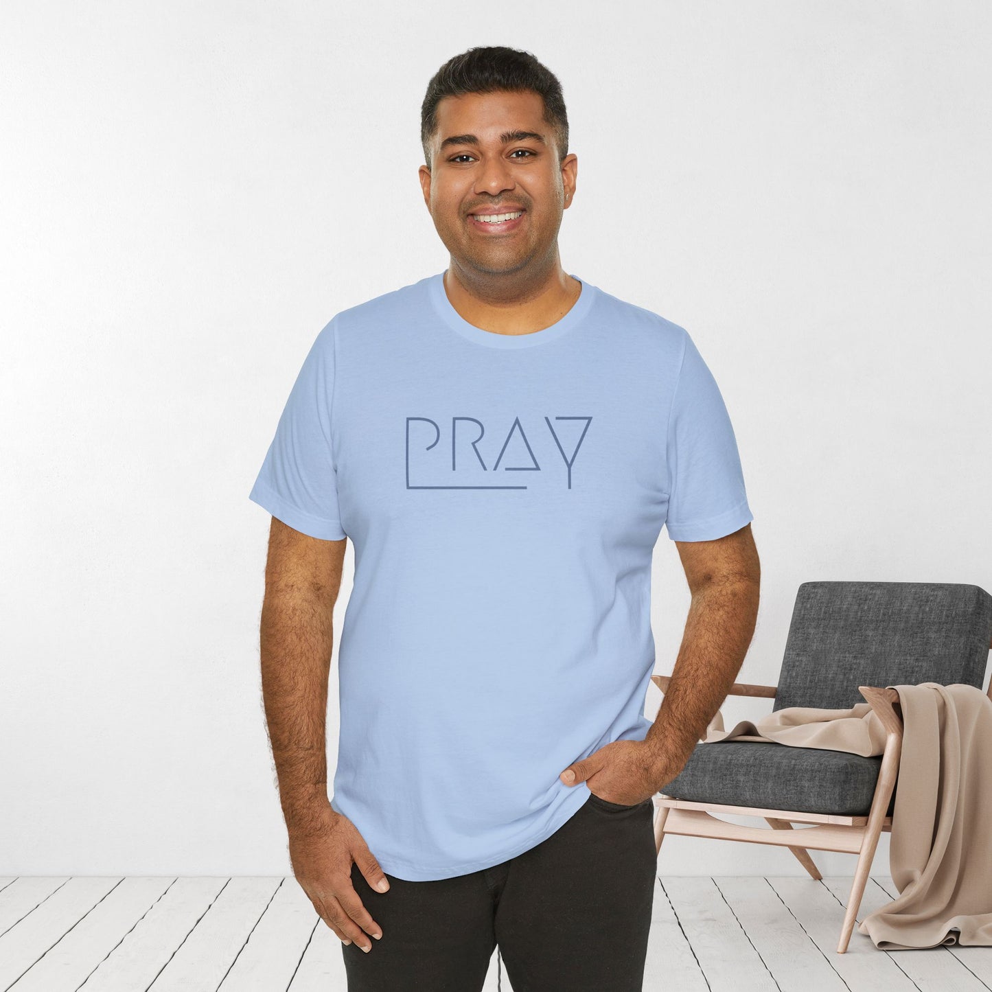 Minimalist Pray Soft Cotton Tee - Pray On It, Pray Over It, Pray Through It T-shirt