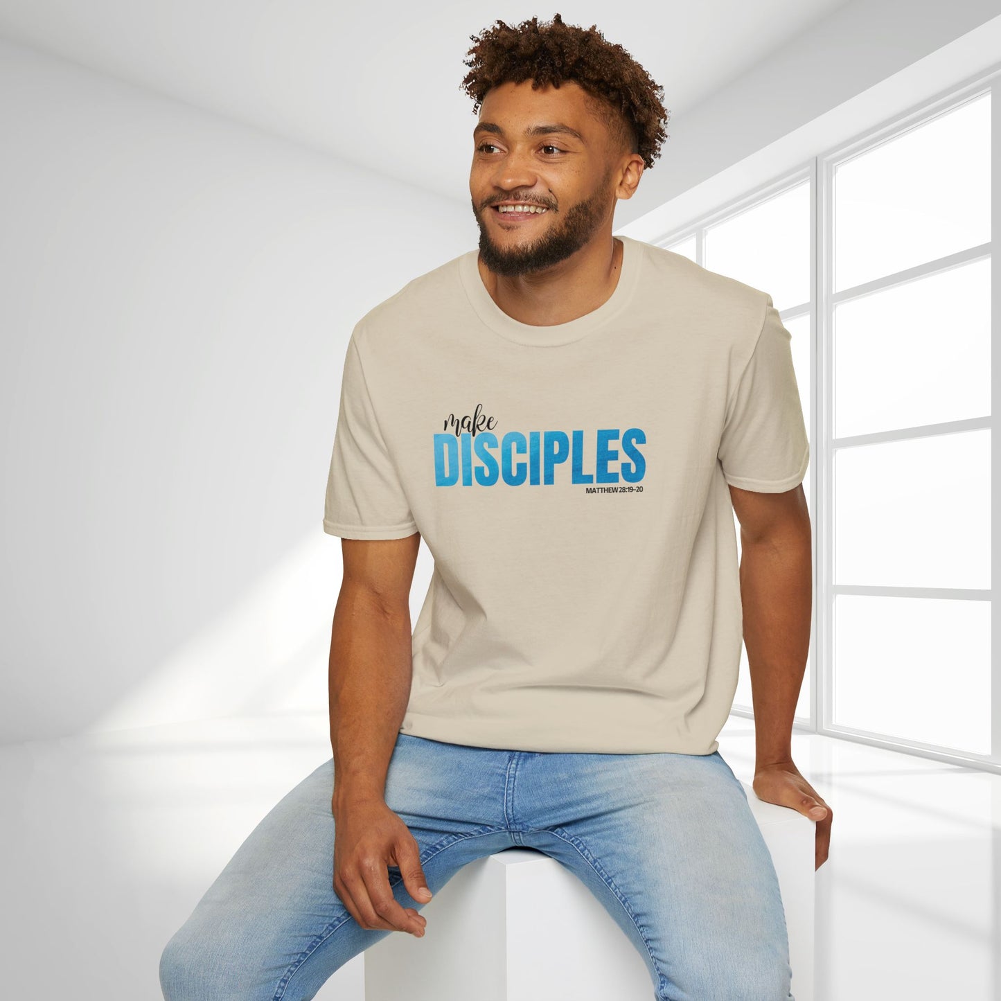 Make Disciples Softstyle T-Shirt - Matthew 28:19-20 Bible Verse Christian Tee