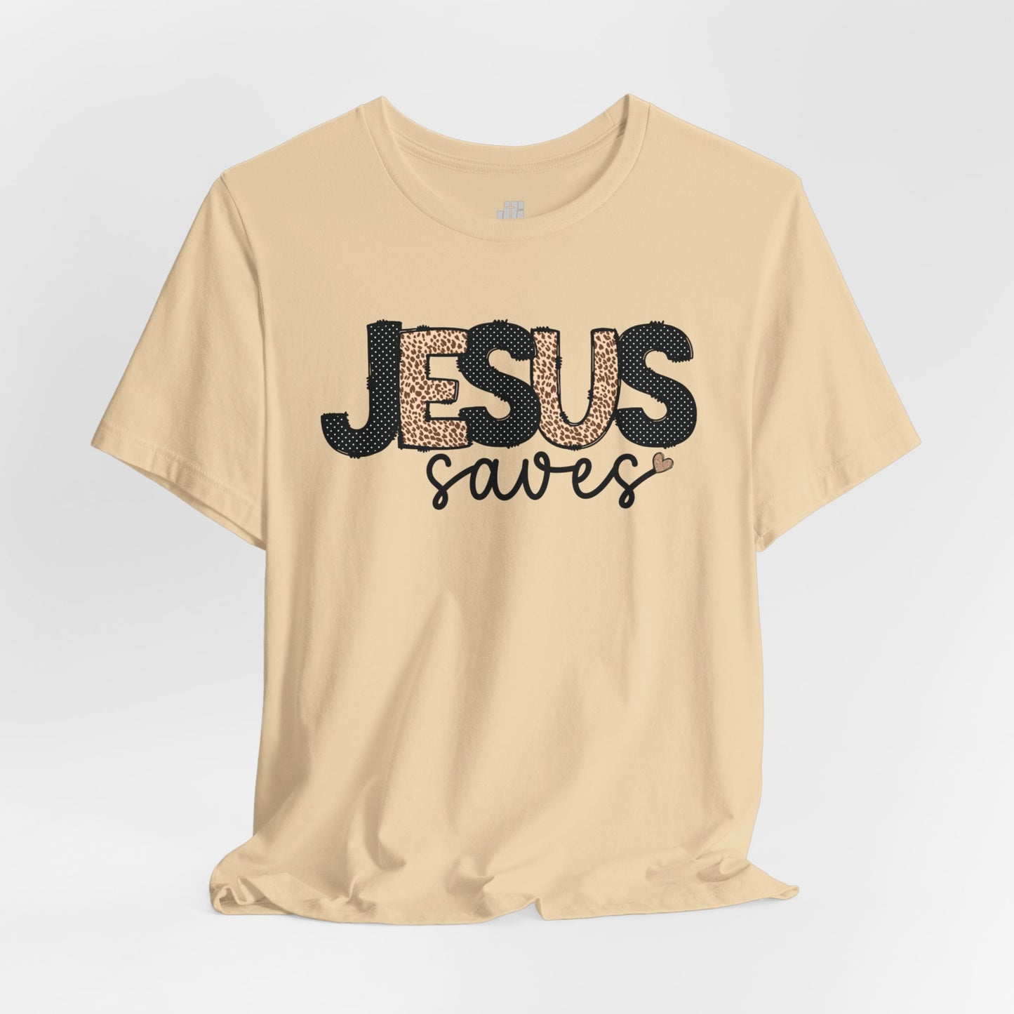 Jesus Saves Soft Cotton Tee - Christian Shirt