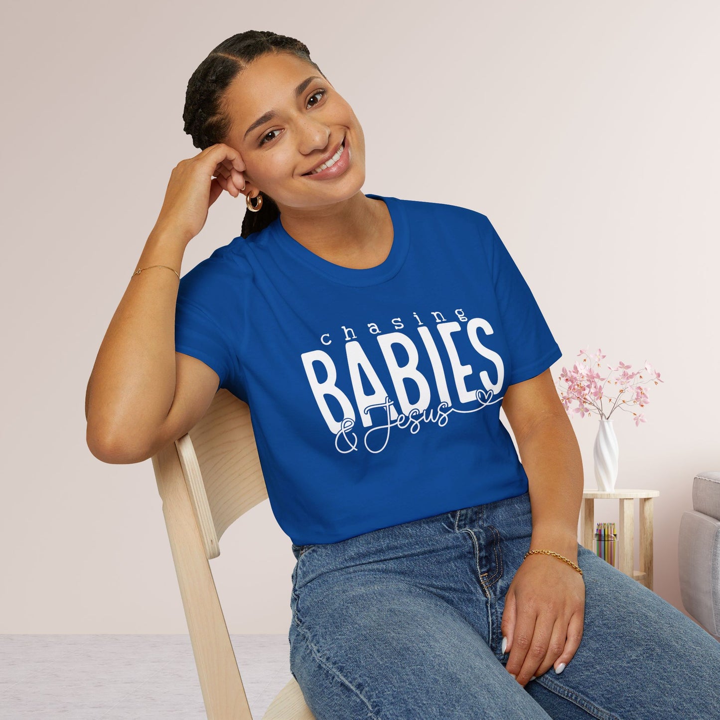 Chasing Babies & Jesus Softstyle T-shirt