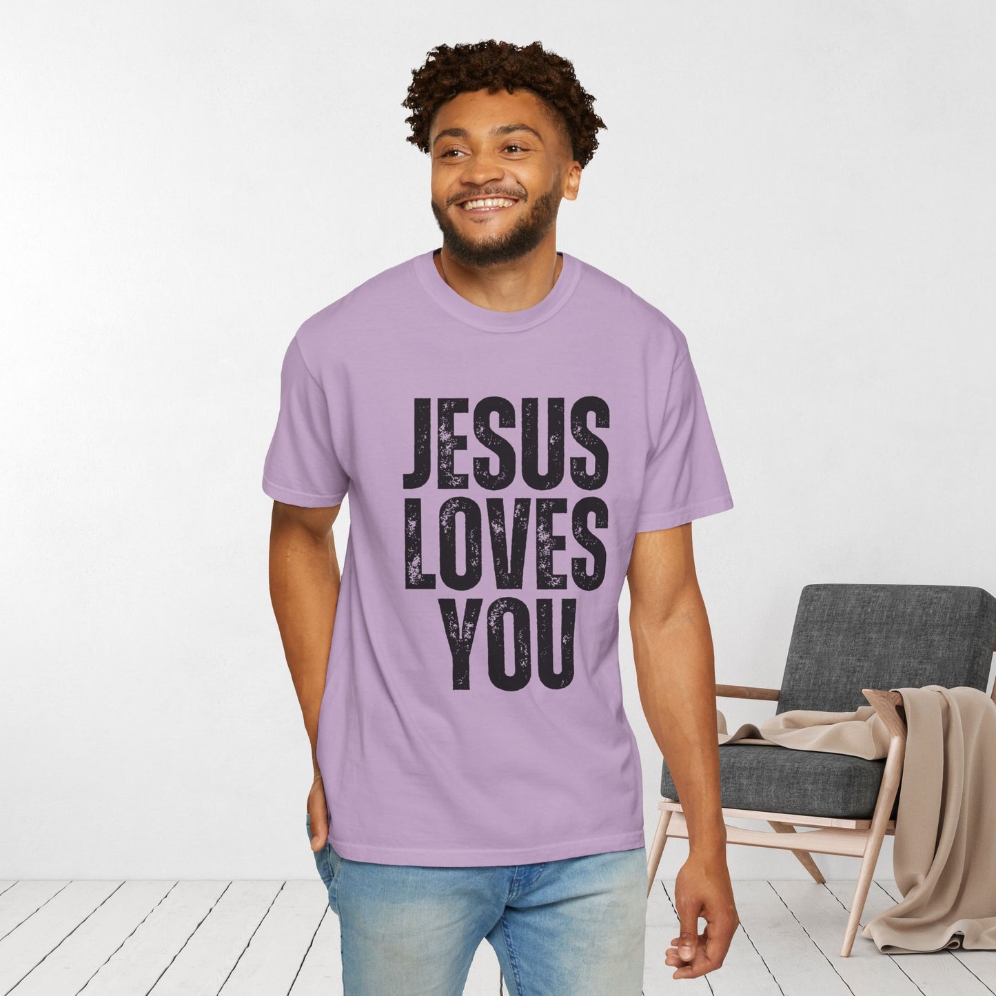 Comfort Colors Unisex Jesus Loves You Shirt