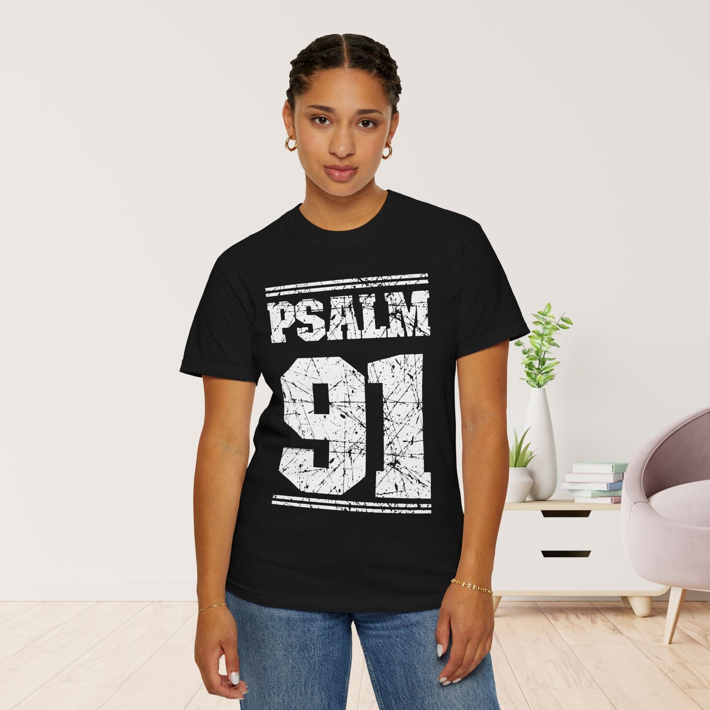 Psalm 91 Comfort Colors Christian Shirt - Bible Verse Shirt