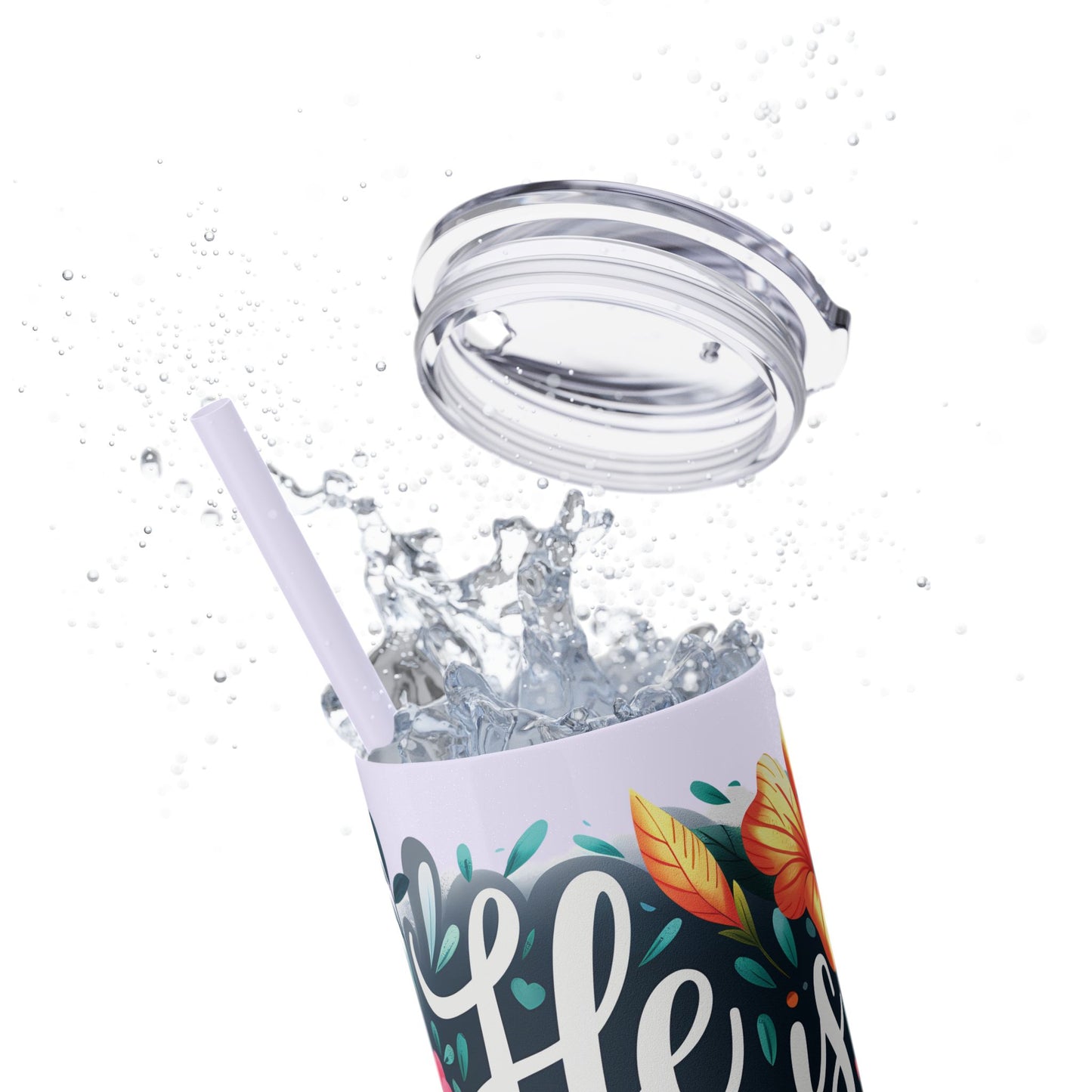 He is Risen Skinny Tumbler with Straw - 20oz