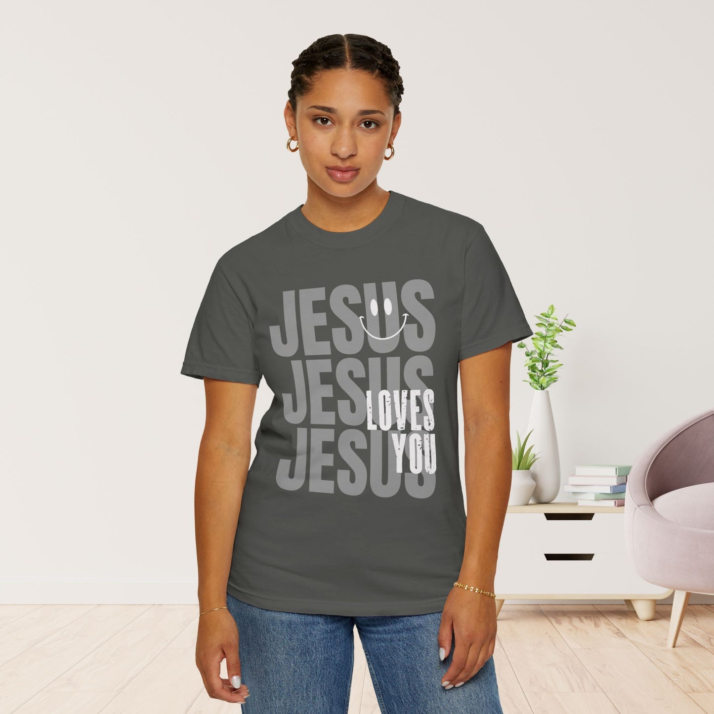 Jesus Loves You Comfort Colors Christian Shirt