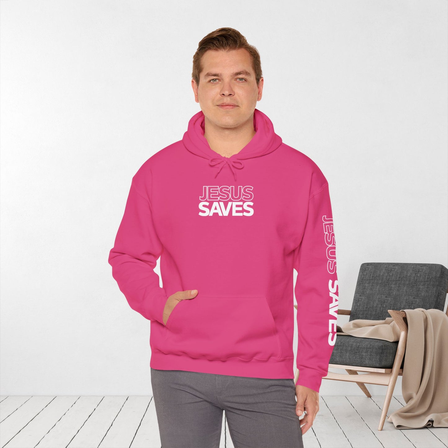 Jesus Saves Hoodie - Acts 4:12 Bible Verse Christian Hoodie