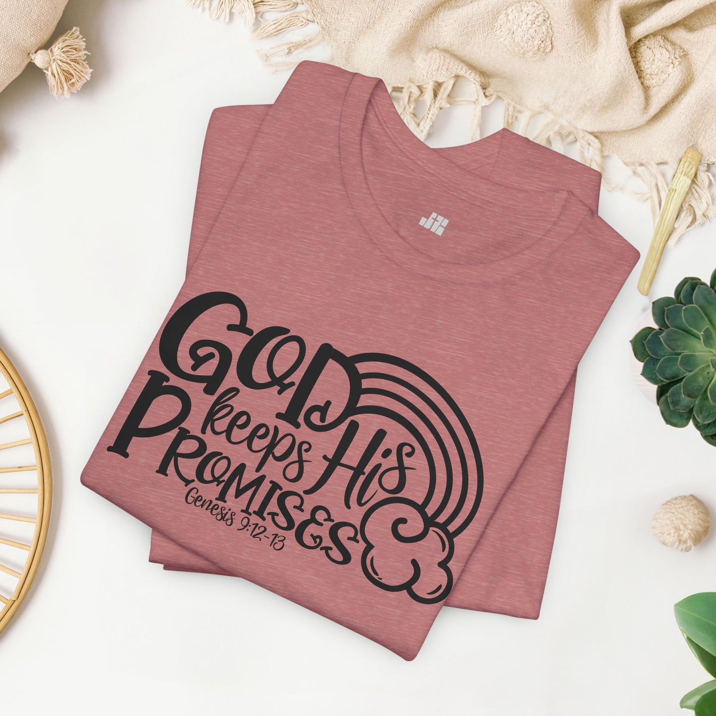 God Keeps His Promises Soft Cotton Tee - Bible Verse Christian Tee