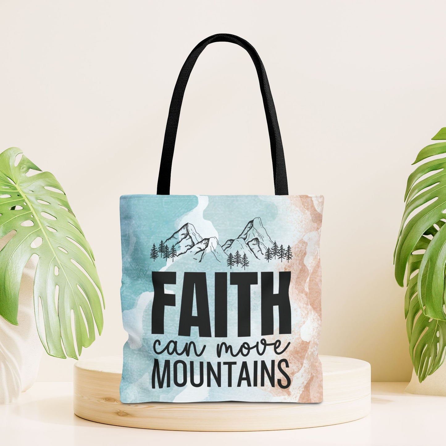 Faith Can Move Mountains Tote Bag - Christian Tote Bag