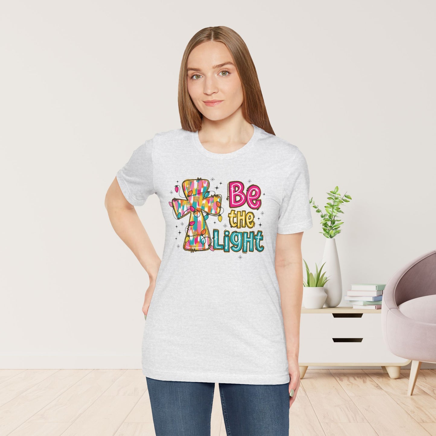 Be The Light Soft Cotton Tee - Christian Christmas Shirt