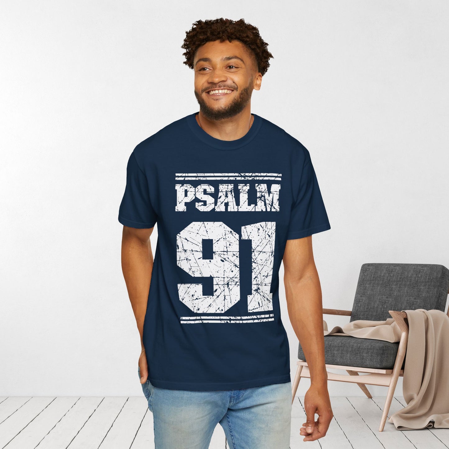 Psalm 91 Comfort Colors Christian Shirt - Bible Verse Shirt