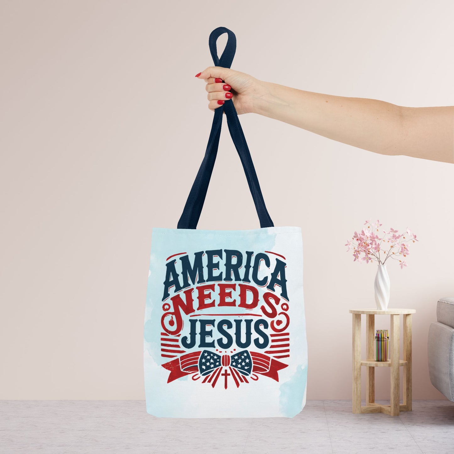 America Needs Jesus Tote Bag - Christian Tote Bag