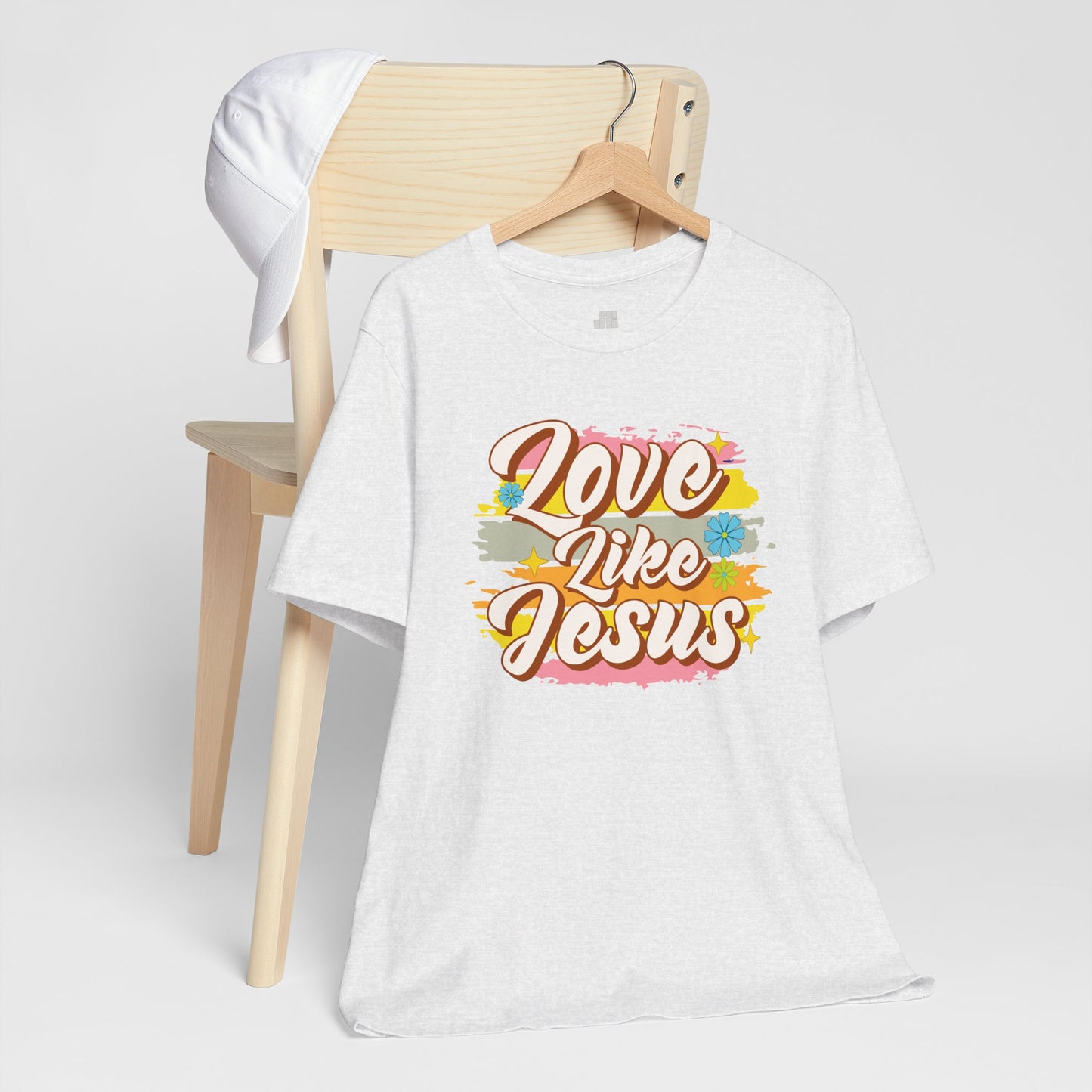 Groovy Love Like Jesus Soft Cotton Tee - Christian Shirt