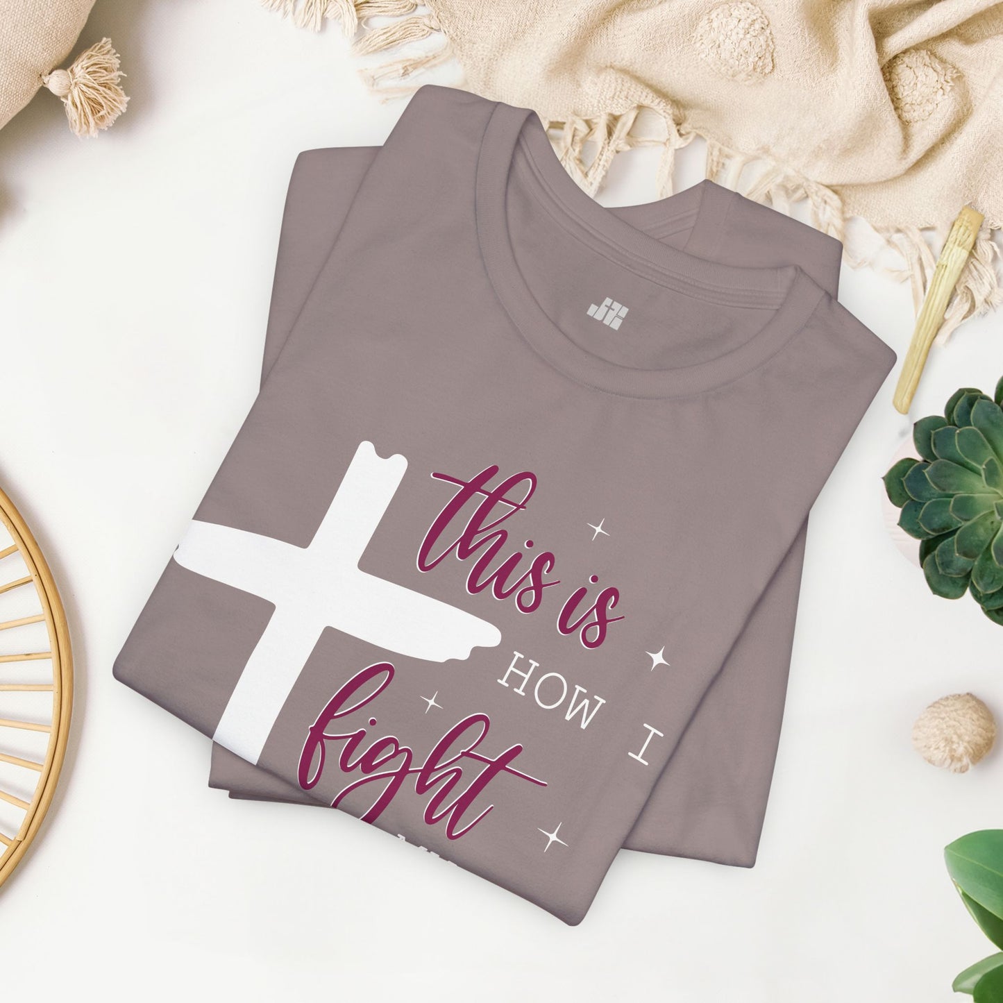 This is How I Fight My Battles Bible Verse Soft Cotton Tee - Christian Tee