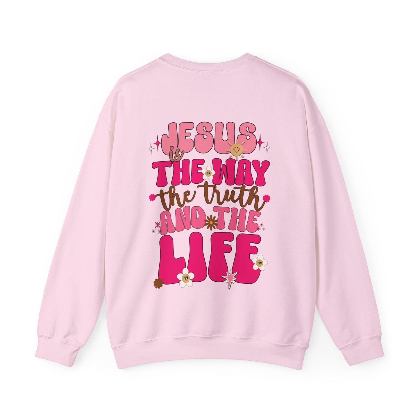 Pink Jesus is the Way John 14:6 Bible Verse Christian Sweatshirt