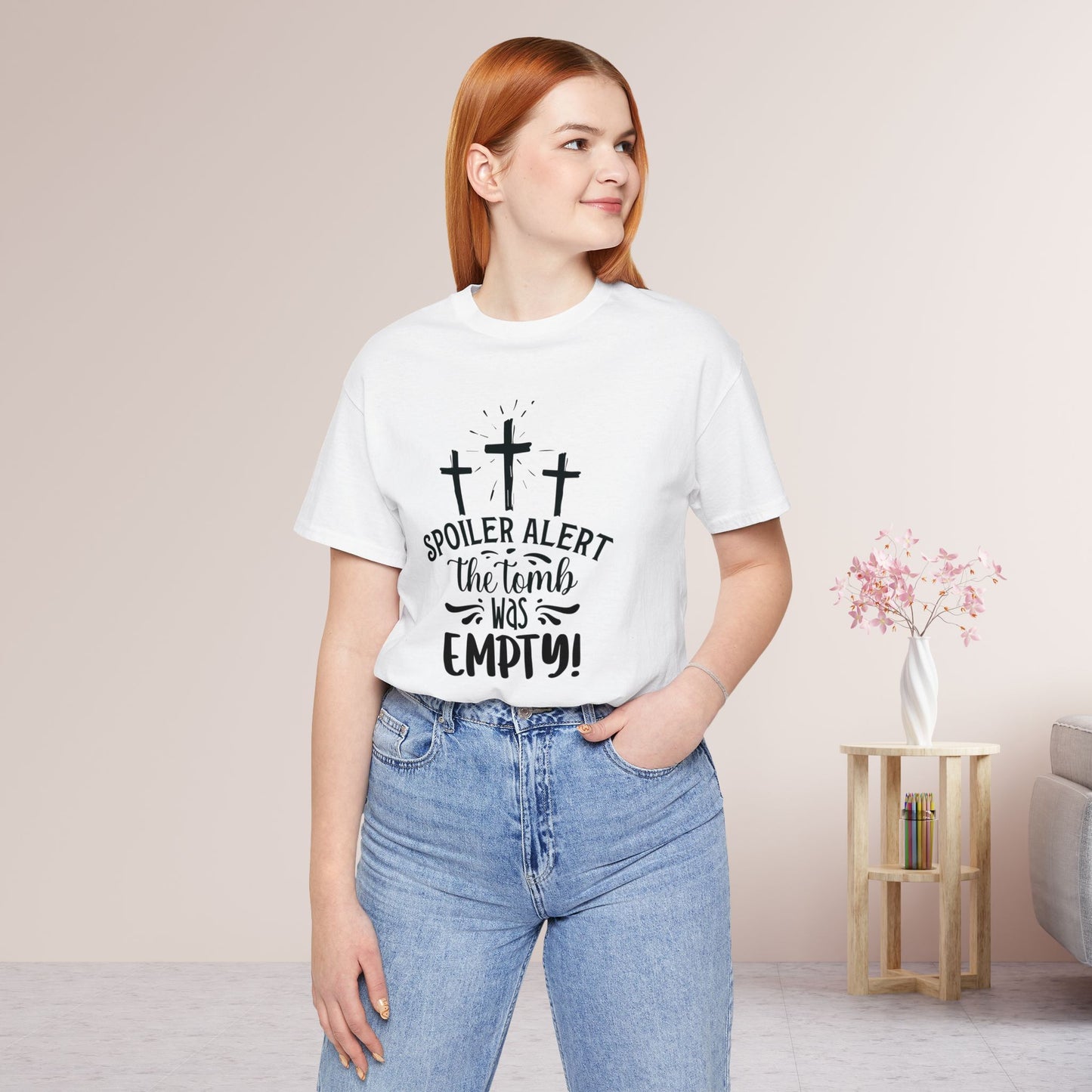 Spoiler Alert The Tomb Was Empty Christian Soft Cotton Tee - Easter Shirt