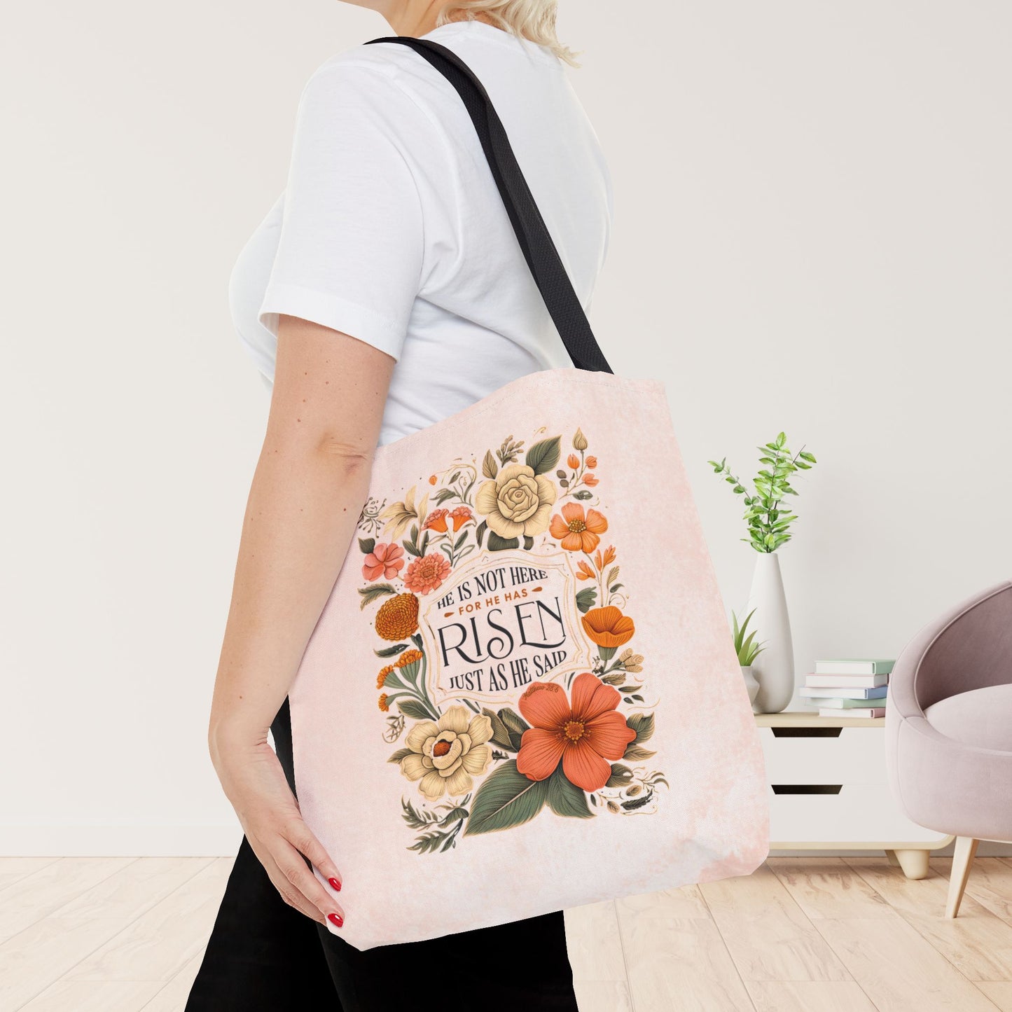 He Has Risen Tote Bag - Christian Tote Bag