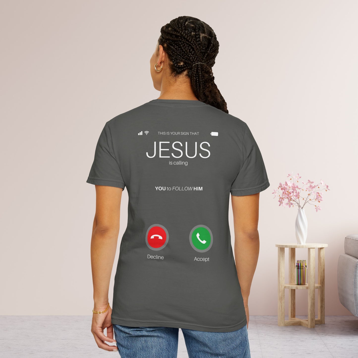 Jesus is Calling Will You Answer Comfort Colors Shirt