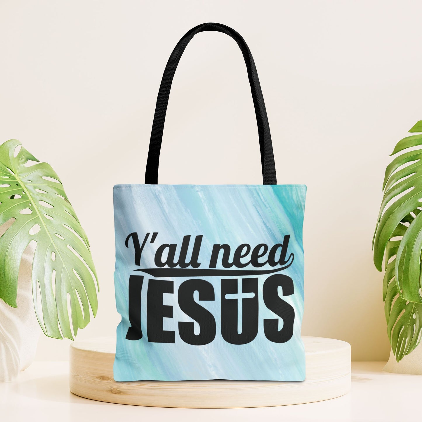 Y'all Need Jesus Tote Bag - Christian Tote Bag - 16"