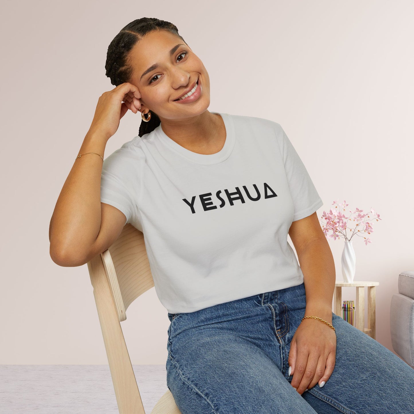 Unisex YESHUA Softstyle T-shirt -  Minimalist Christian Shirt