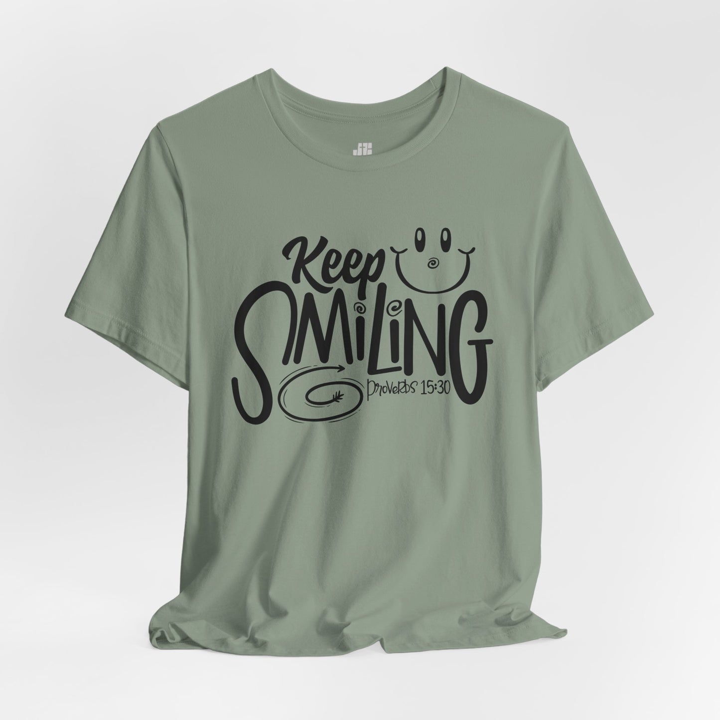 Keep Smiling Soft Cotton Tee - Bible Verse Christian Tee