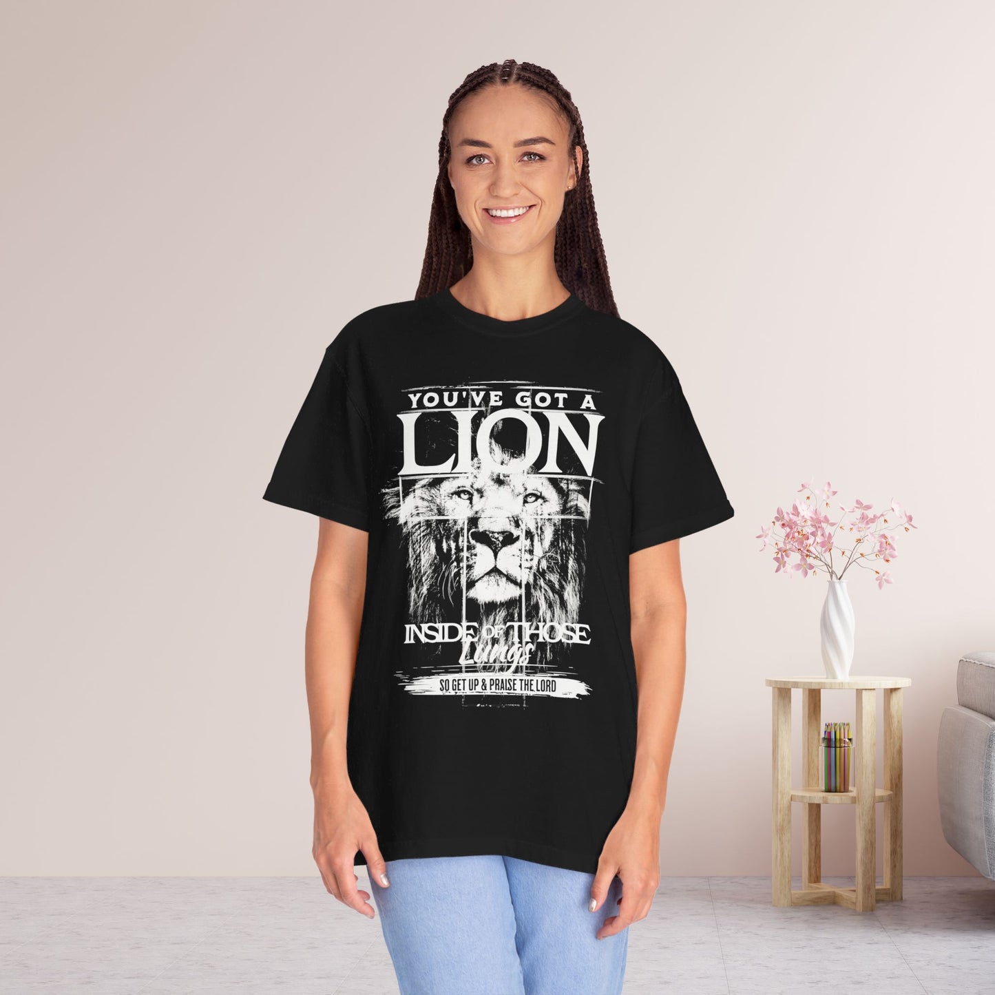 Comfort Colors You've Got A Lion Inside of Those Lungs Tee - Christian Shirt