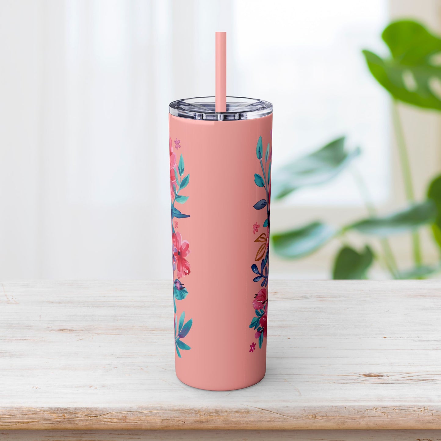 Praise God Skinny Tumbler with Straw - 20oz