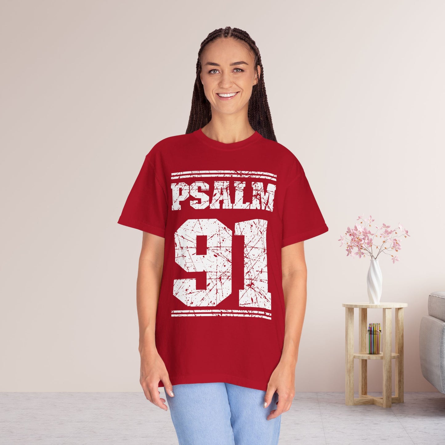 Psalm 91 Comfort Colors Christian Shirt - Bible Verse Shirt