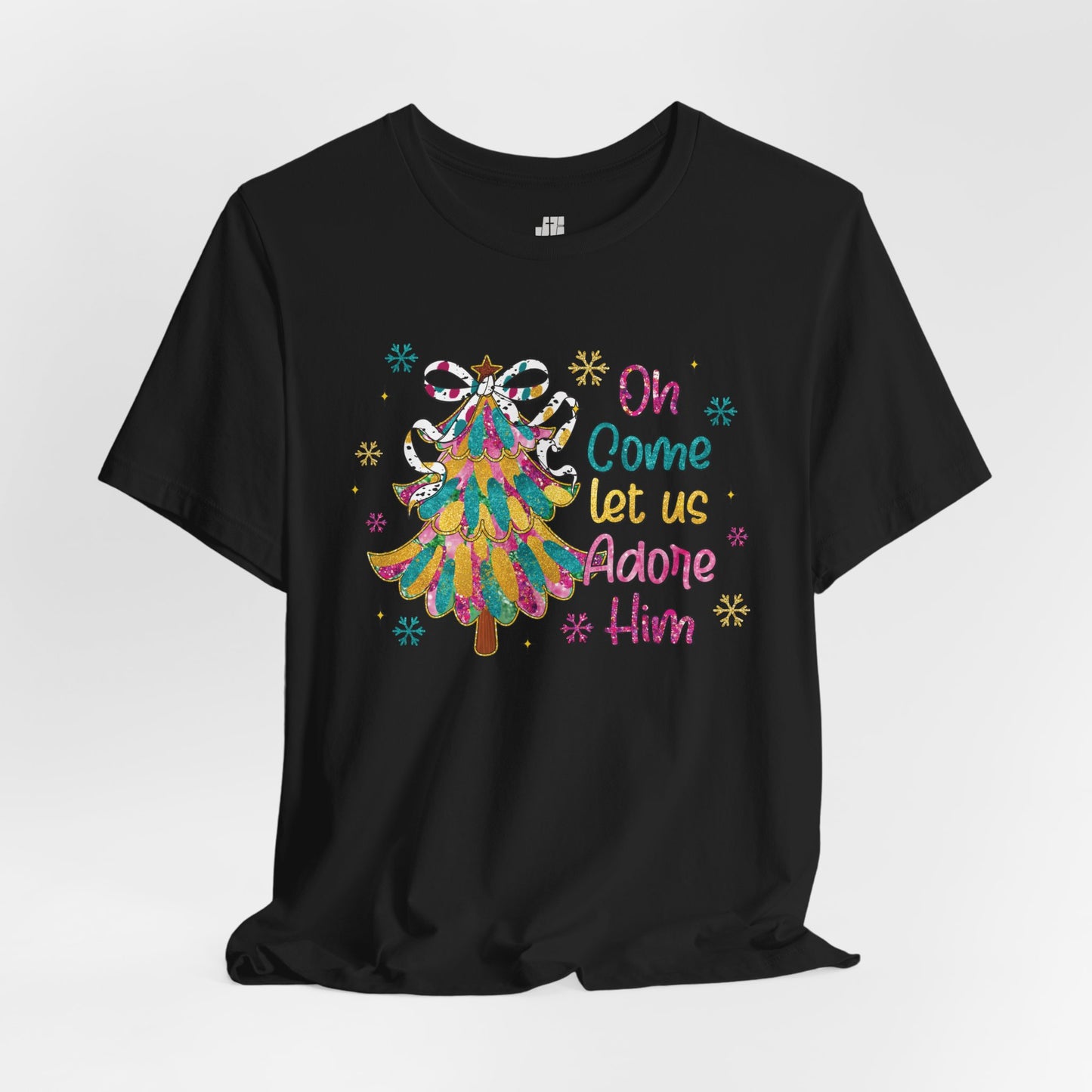 Oh Come Let Us Adore Him Soft Cotton Tee - Holiday Christian Shirt