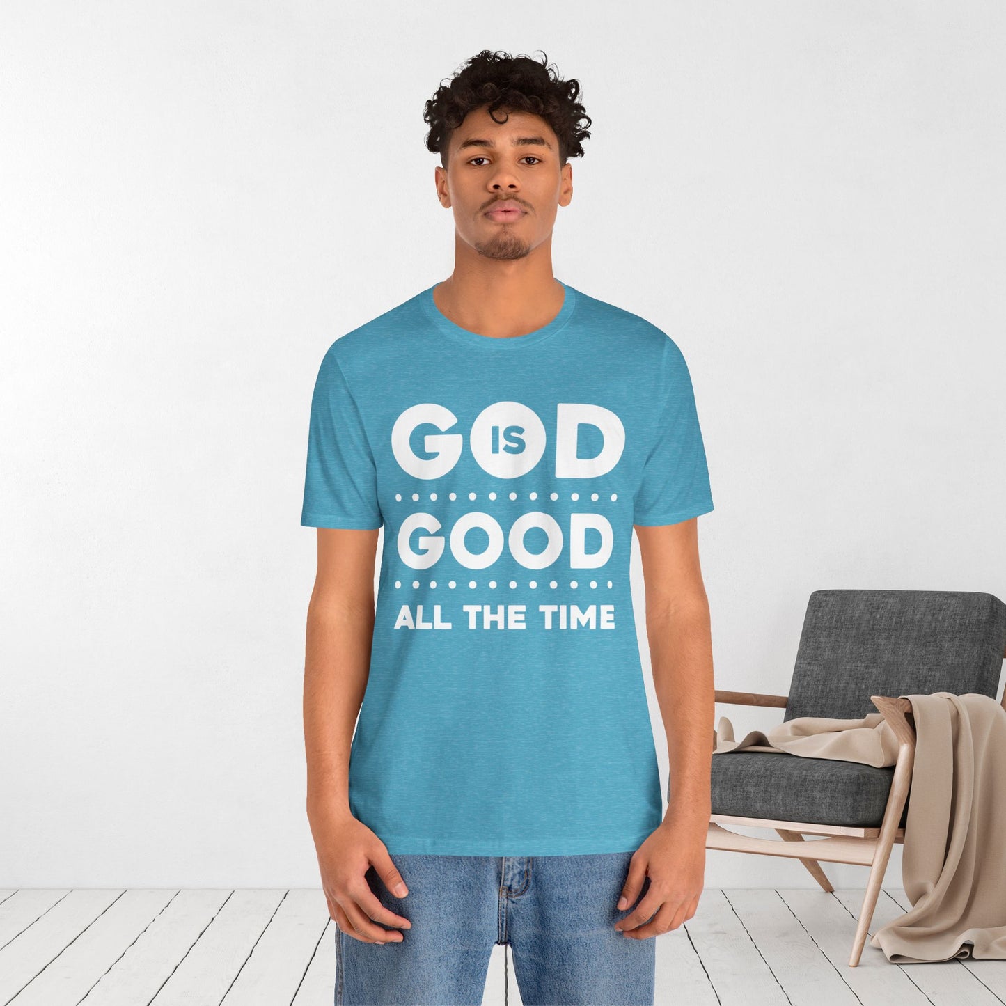 God Is Good All The Time Soft Cotton Tee - Christian Tee