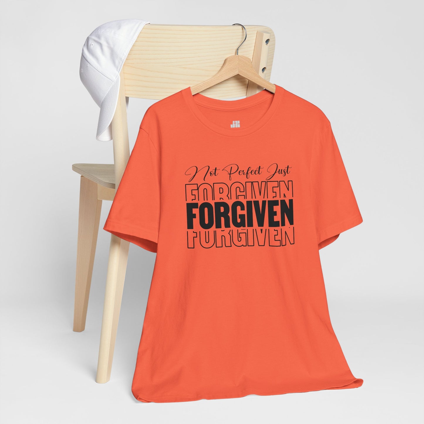 Not Perfect Just Forgiven Christian Soft Cotton Tee