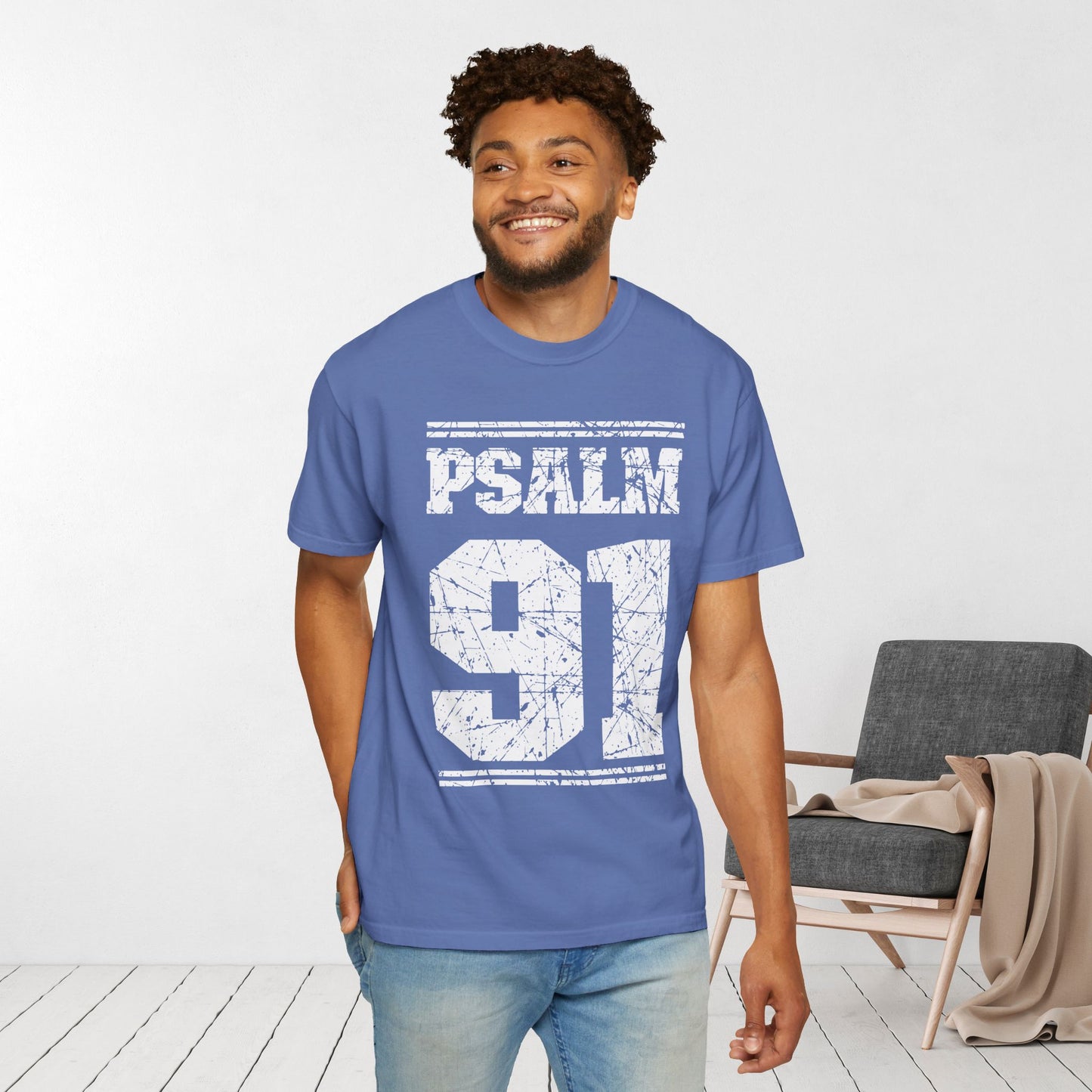 Psalm 91 Comfort Colors Christian Shirt - Bible Verse Shirt