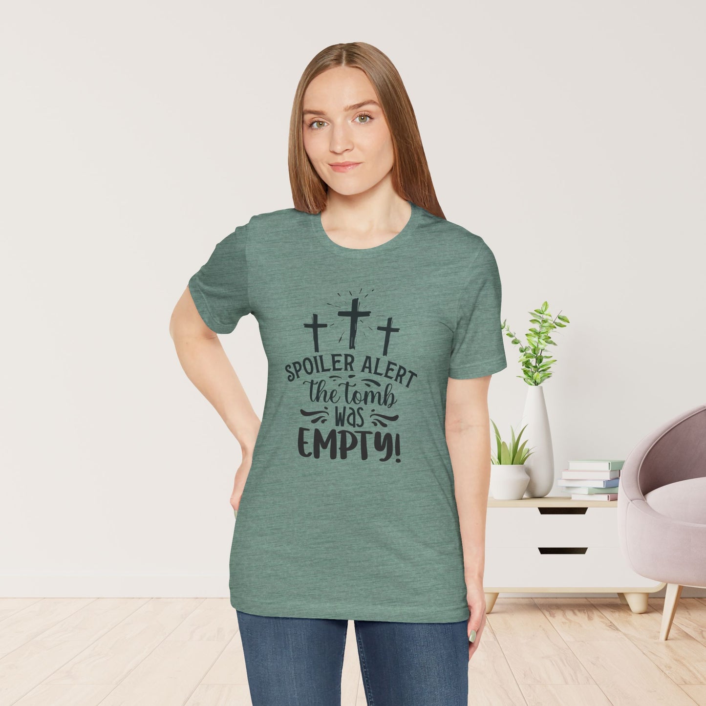 Spoiler Alert The Tomb Was Empty Christian Soft Cotton Tee - Easter Shirt