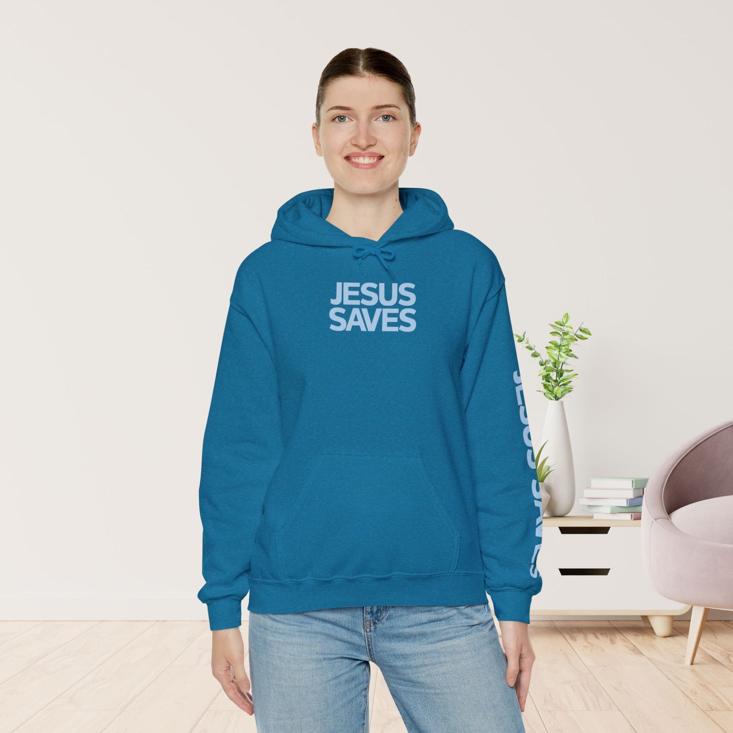 Jesus Saves Hoodie - Acts 4:12 Bible Verse Christian Hoodie