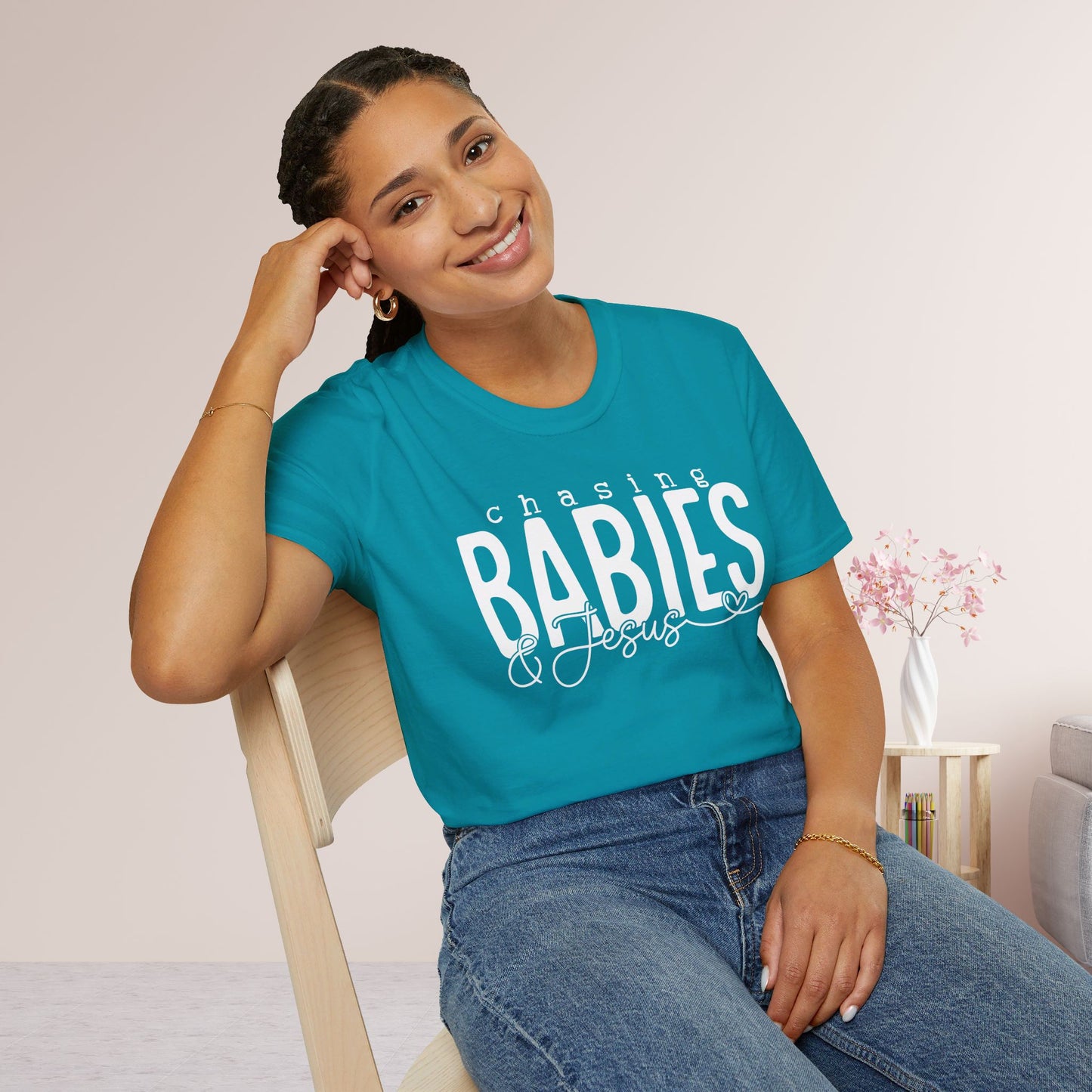 Chasing Babies & Jesus Softstyle T-shirt