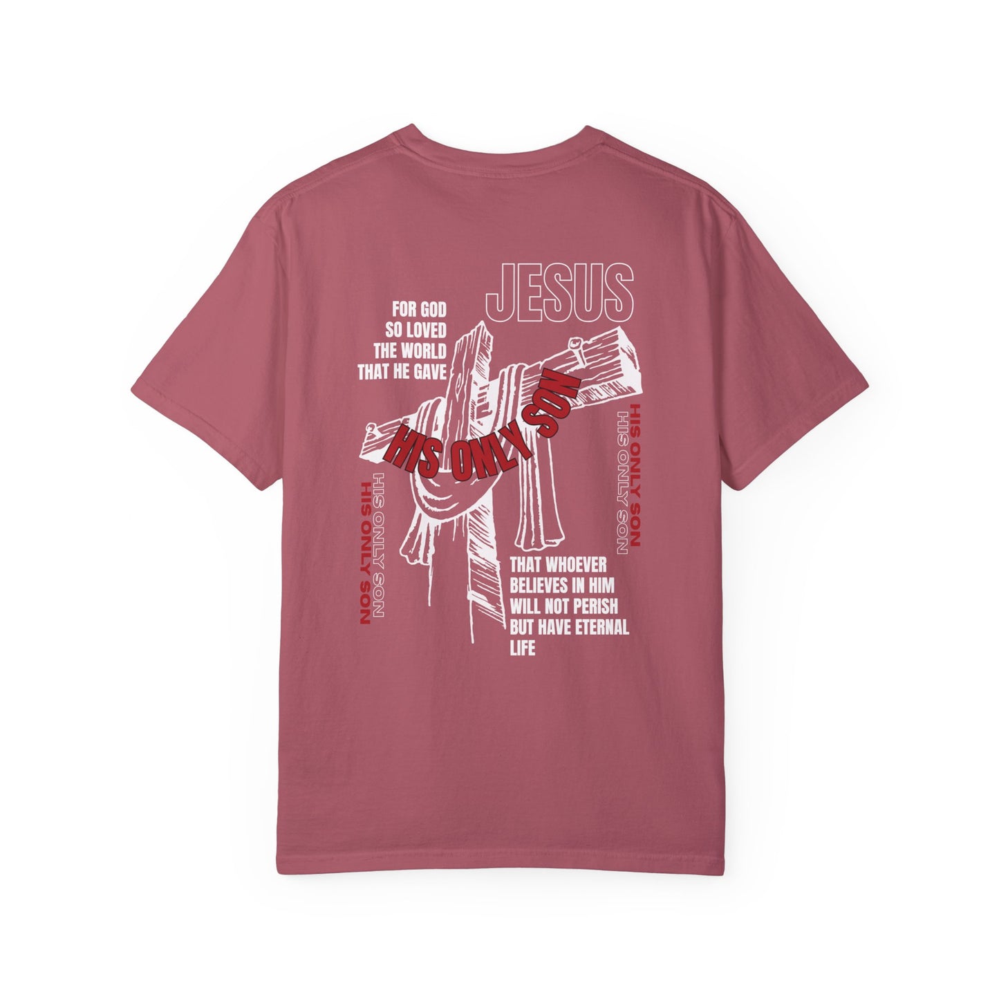 Comfort Colors Men's Bible Verse Shirt John 3:16