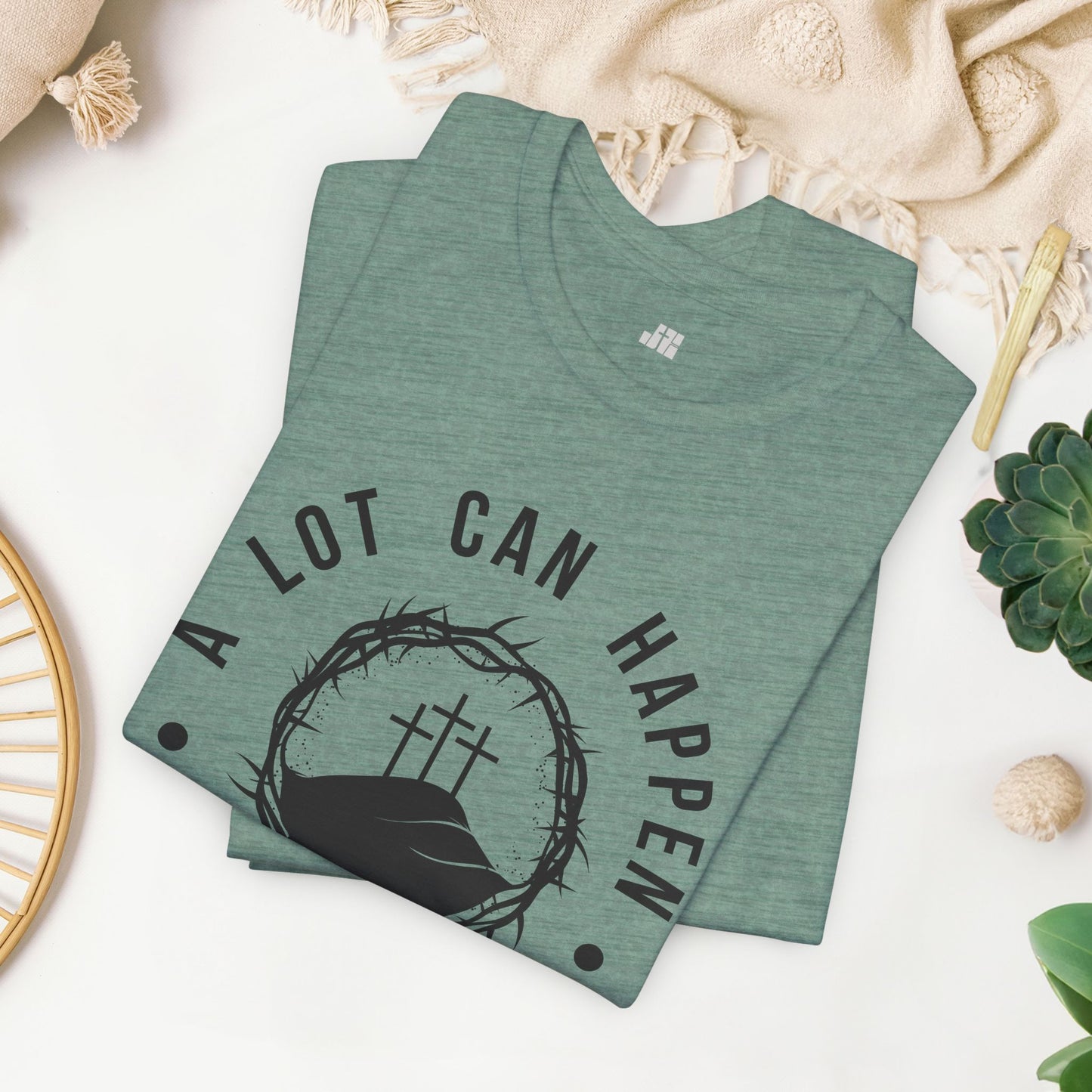 A Lot Can Happen in Three Days Christian Soft Cotton Tee - Easter Shirt