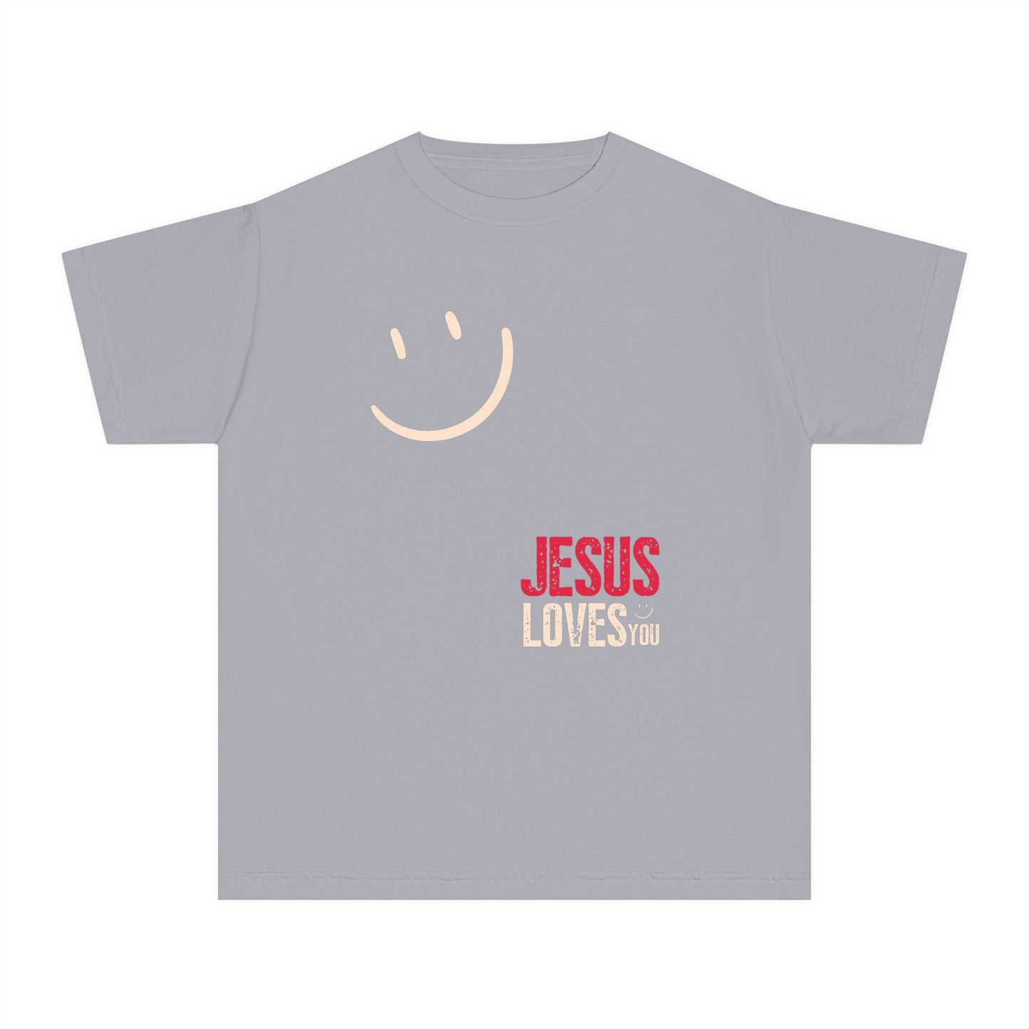 Trendy Jesus Loves You Comfort Colors Youth Christian Shirt