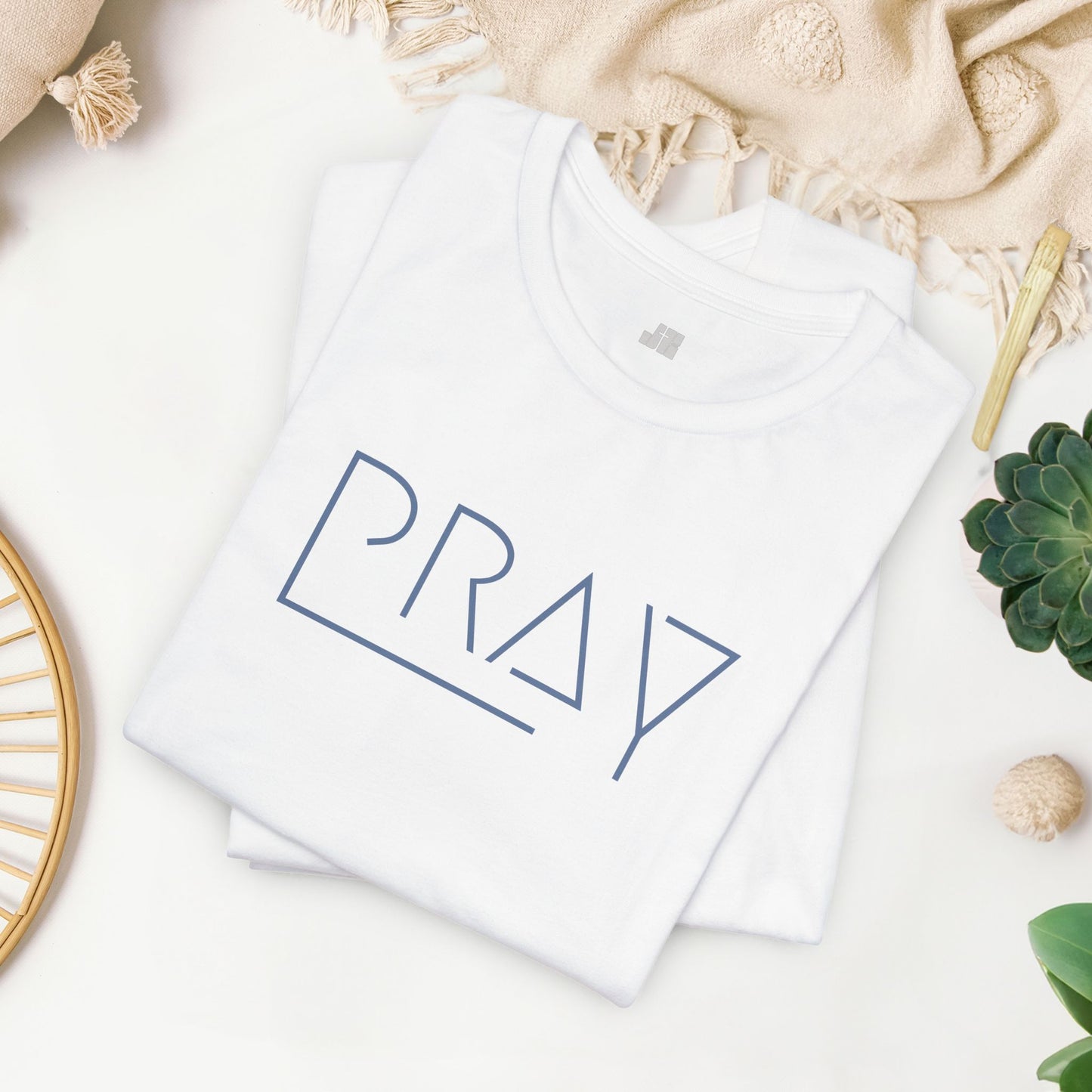 Minimalist Pray Soft Cotton Tee - Pray On It, Pray Over It, Pray Through It T-shirt