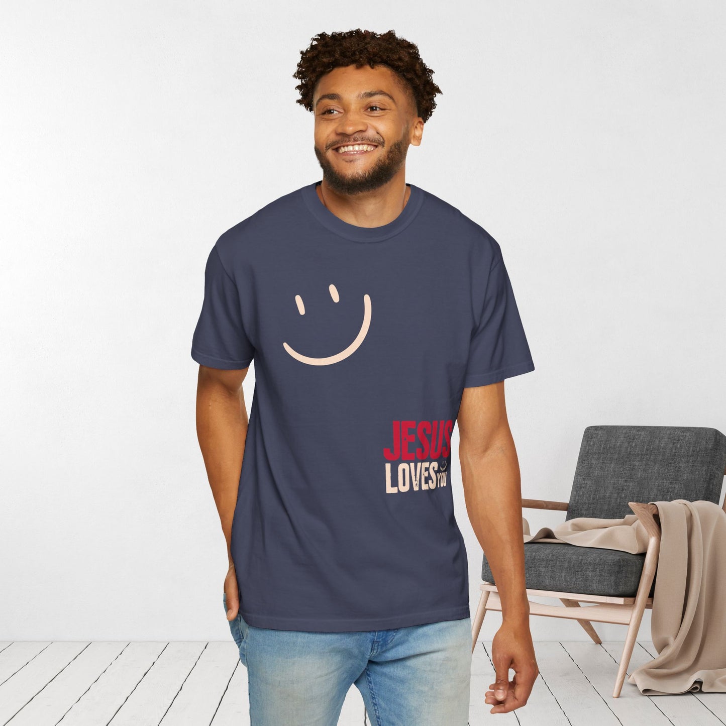 Comfort Colors Jesus Loves You Shirt - Trendy Christian T-shirt