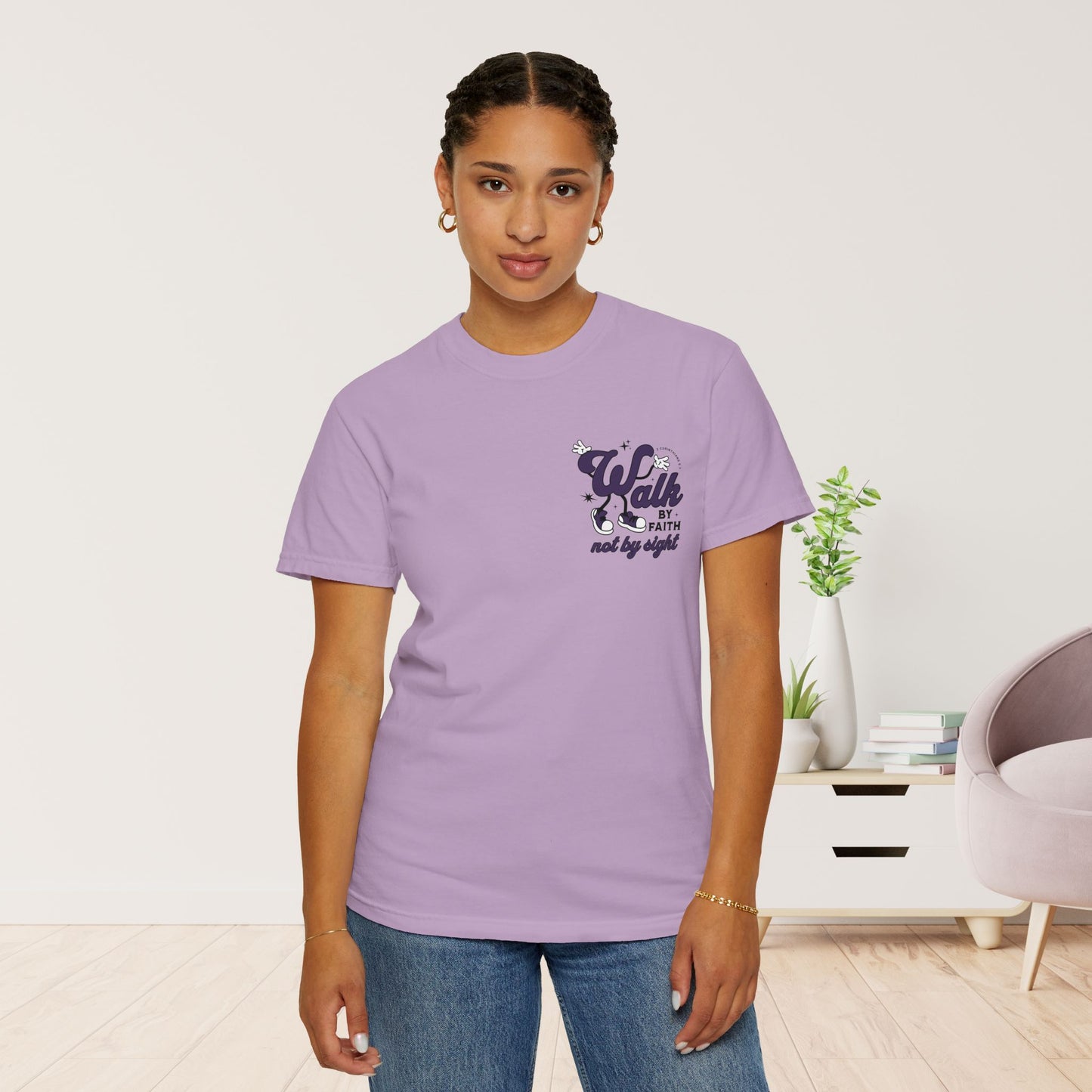 Walk By Faith Not By Sight Comfort Colors Tee