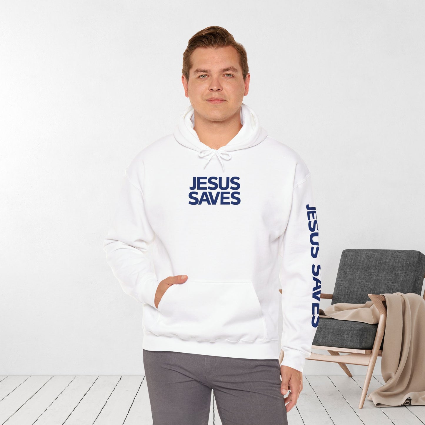 Jesus Saves Hoodie - Acts 4:12 Bible Verse Christian Hoodie