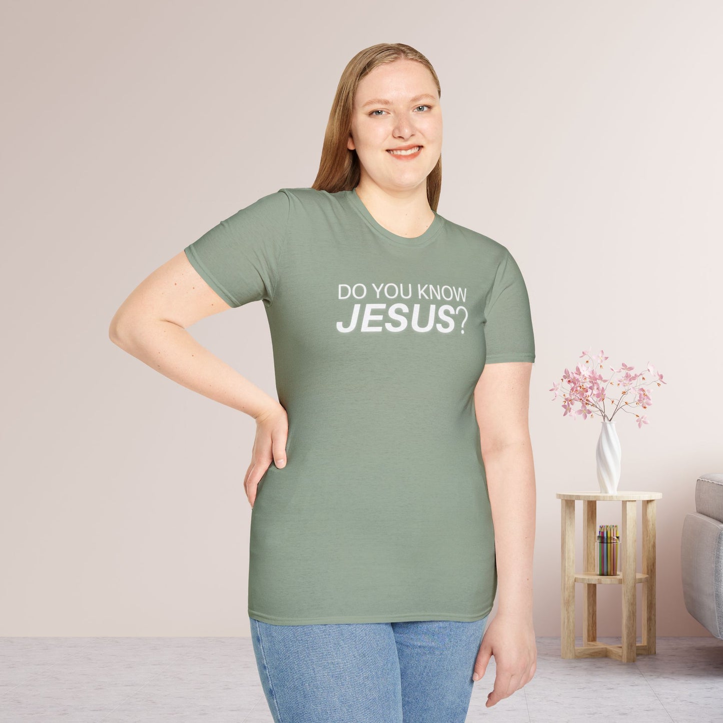 Do You Know Jesus Softstyle T-shirt - Trendy Christian T-shirt