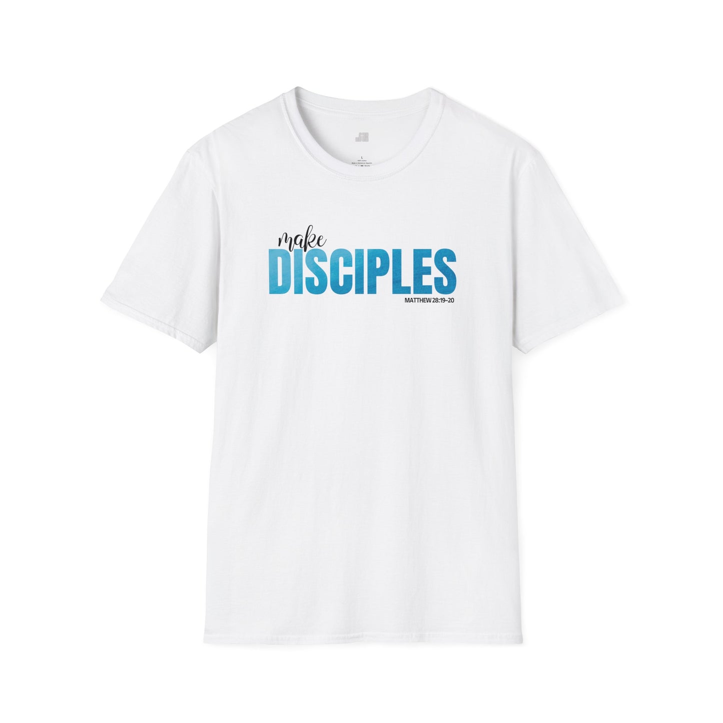 Make Disciples Softstyle T-Shirt - Matthew 28:19-20 Bible Verse Christian Tee