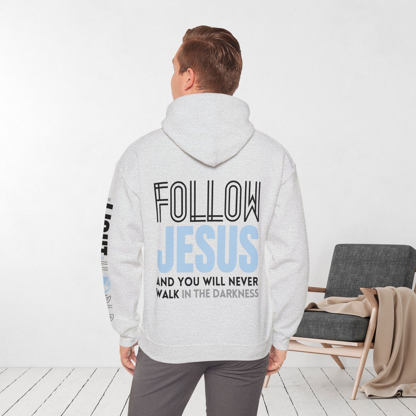 Follow Jesus Hoodie - Jesus is the Light of the World Hoodie - John 8:12 Hoodie