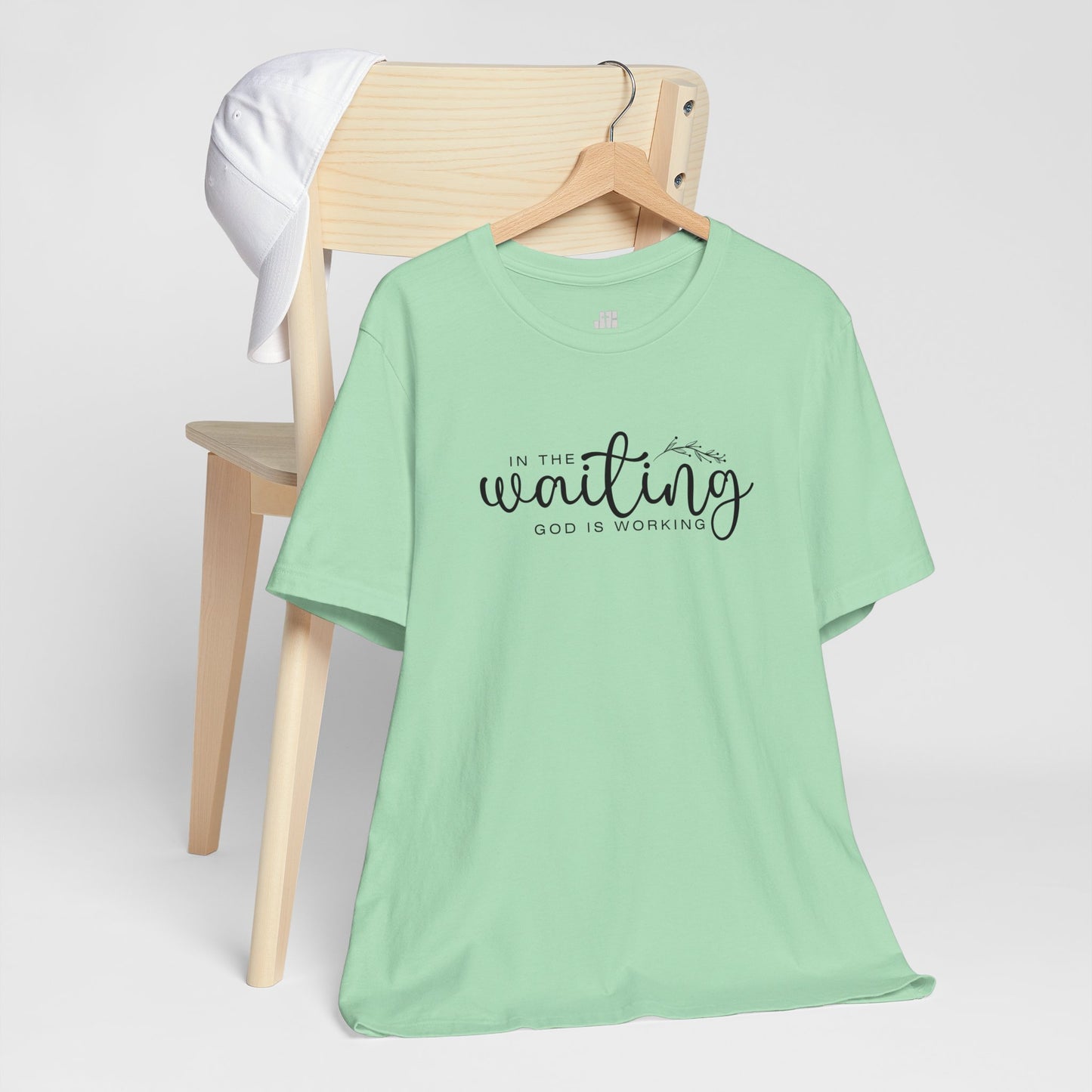 In the Waiting God is Working Christian Soft Cotton Tee